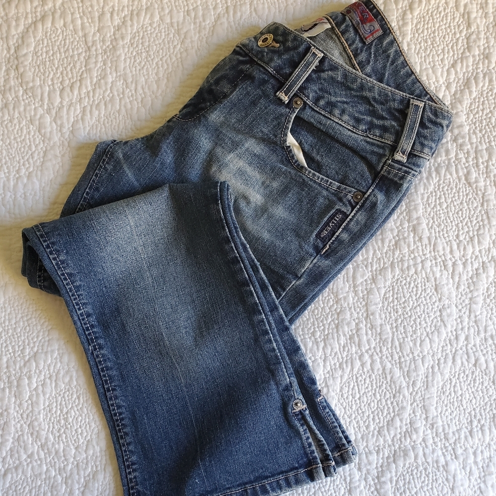 Silver Cropped Jeans